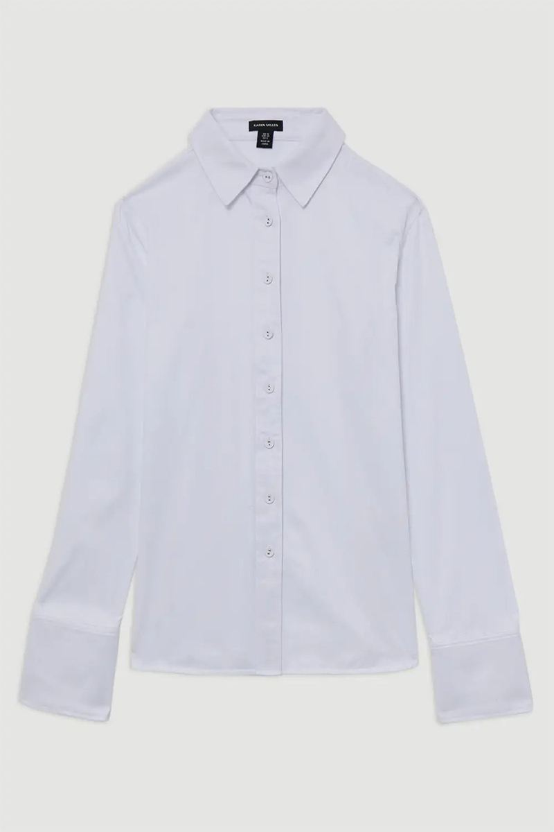 Karen Millen, Forever Cotton Woven Buttoned Shirt
