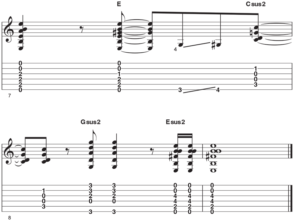 Sus chords Example