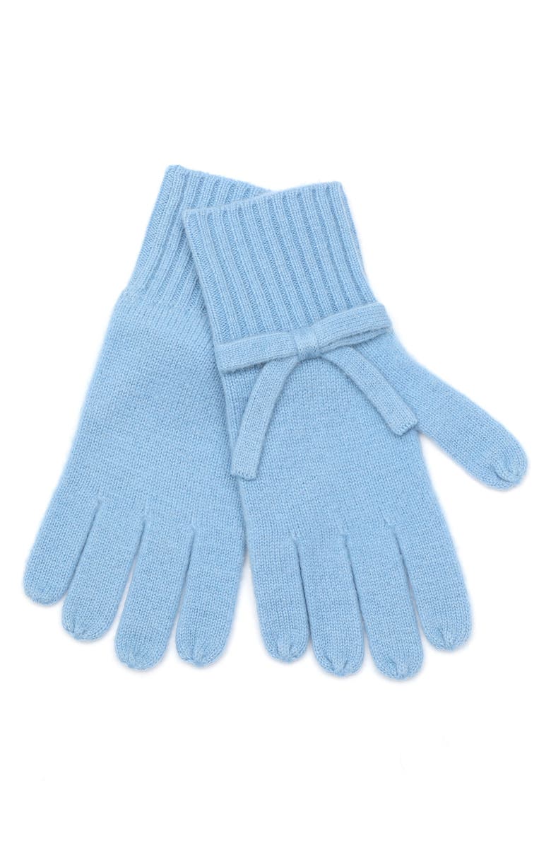 bow detail wool gloves