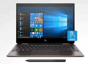 A front-on shot of the HP Spectre x360 (2021).
