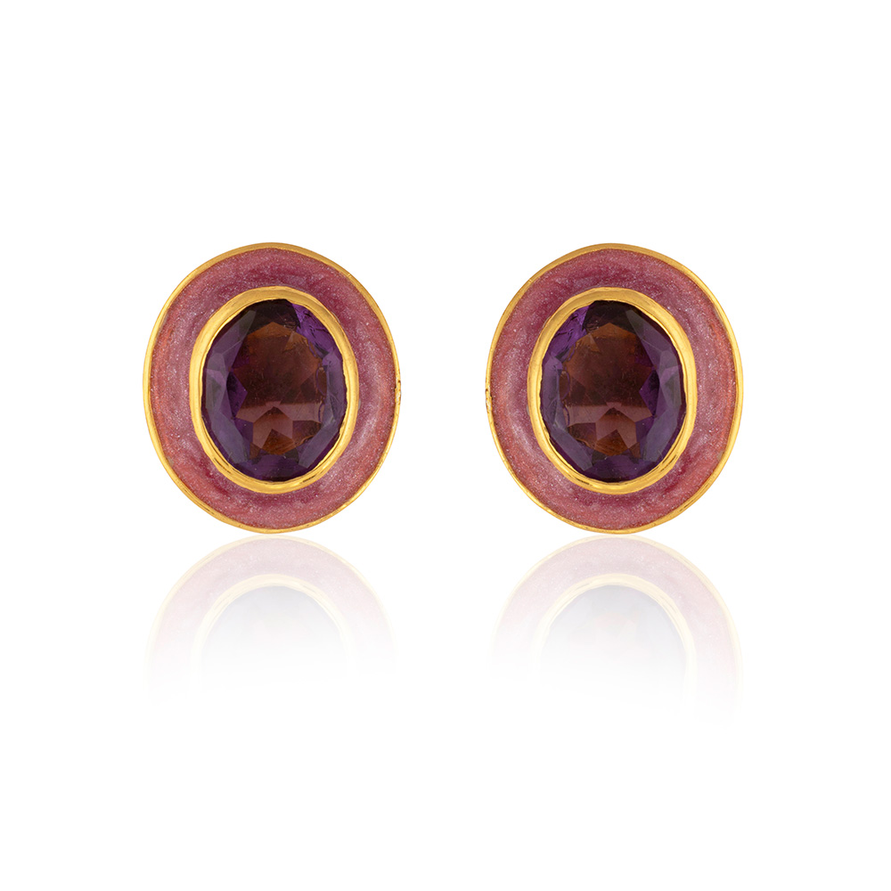 Shop the Abstract Geometric Enamel Palace Earrings