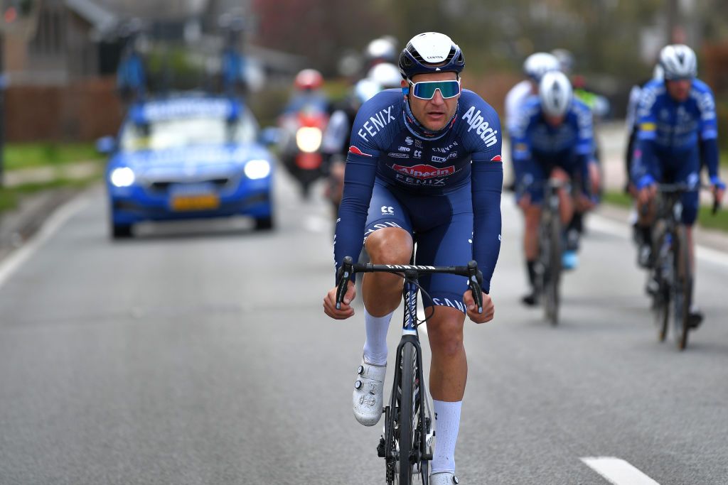 SCHOTEN BELGIUM APRIL 07 Jonas Rickaert of Belgium and Team AlpecinFenix during the 109th Scheldeprijs 2021 Mens Elite a 1942km race from Terneuzen to Schoten Breakaway SP21 FlandersClassic on April 07 2021 in Schoten Belgium Photo by Luc ClaessenGetty Images