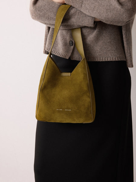Mini Heckfield Suede Tote | Green