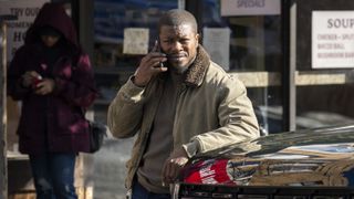 Edwin Hodge as Special Agent Ray Cannon on the phone in FBI: Most Wanted season 6 