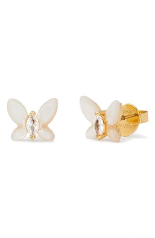 Social Butterfly Mother-Of-Pearl Mini Stud Earrings