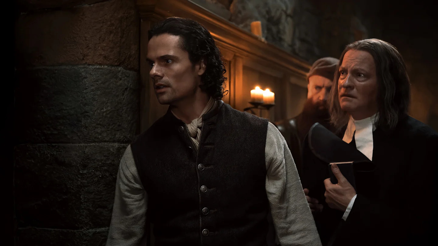 Jamie Roy as Brian Fraser on Outlander: Blood of my Blood.