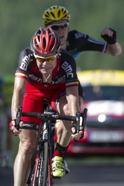 Cadel Evans (BMC) gave it a go but could not match Froome