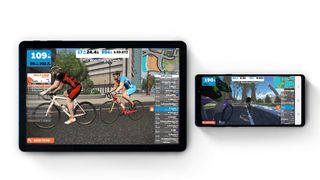 Zwift app on Android phone and tablet