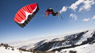 what is paraskiing: flight with skis