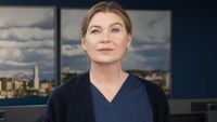 Ellen Pompeo as Meredith Grey on Grey's Anatomy Season 21.
