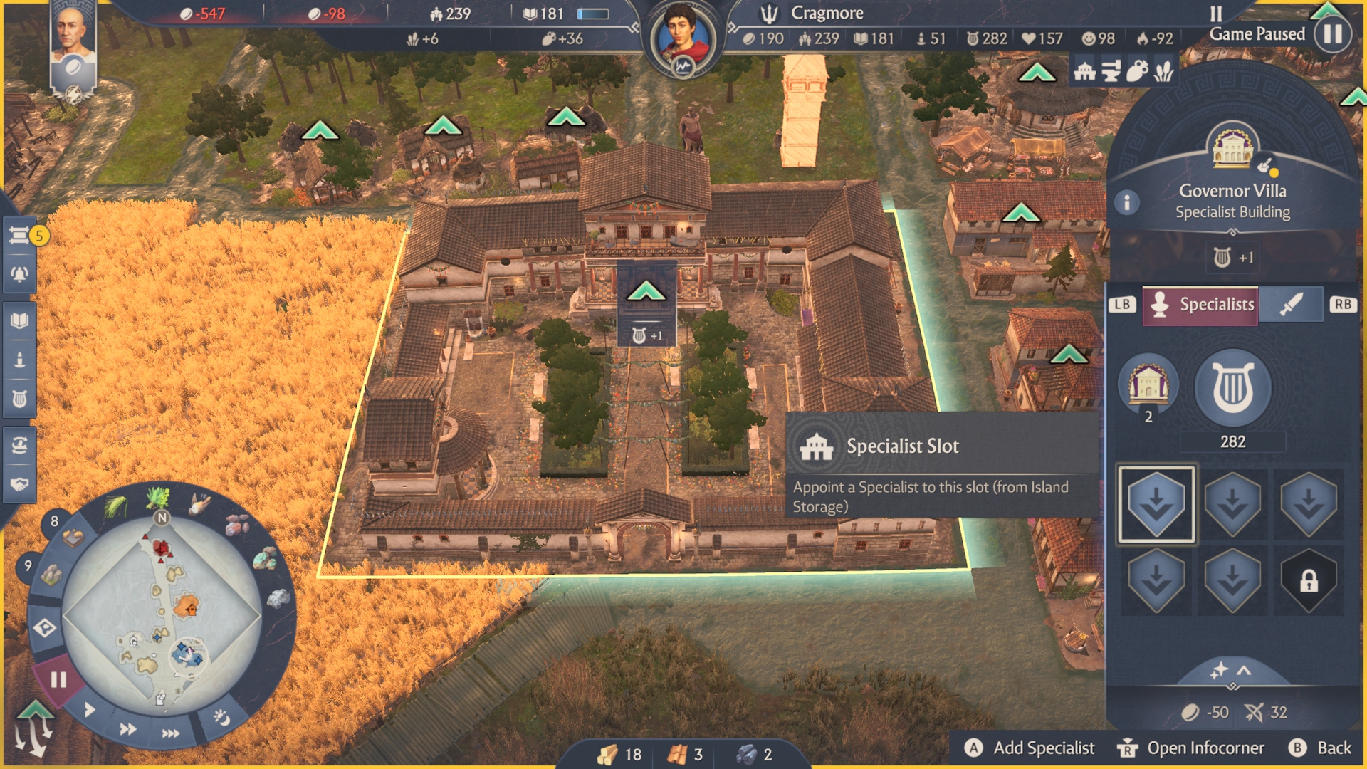A look at the Governor&#039;s Villa in Anno 117 Pax Romana