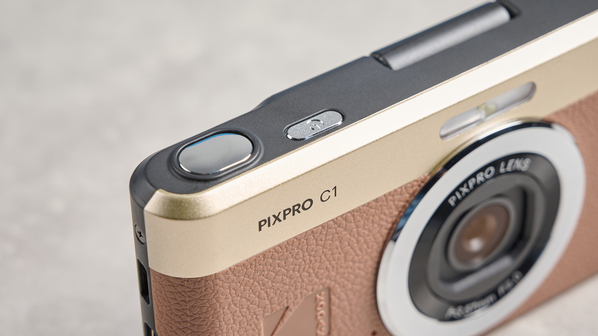 A brown Kodak PIXPRO C1