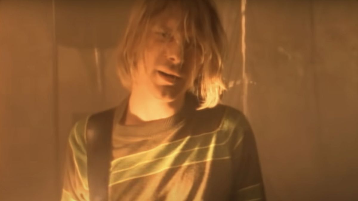 Kurt Cobain in Smells Like Teen Spirit music video