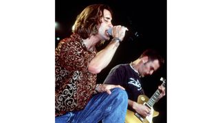 Mark Tremonti and Creed performs at Madison Square Garden on May 22, 1998 in New York City