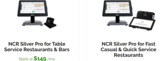 NCR Silver POS systems for restaurants and QSRs pricing