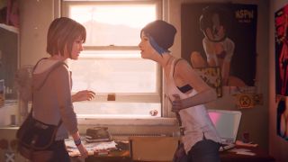 Max and Chloe dance in a cramped bedroom