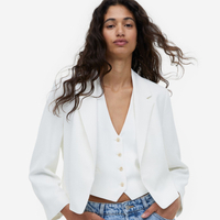 Short Jacket in White, £24.99 ($32) | H&amp;M