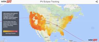 The company SolarEdge tracked solar-power generation during the Great American Solar Eclipse of Aug. 21, 2017.