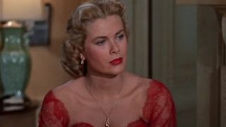 Grace Kelly in red dress in Dial M For Murder