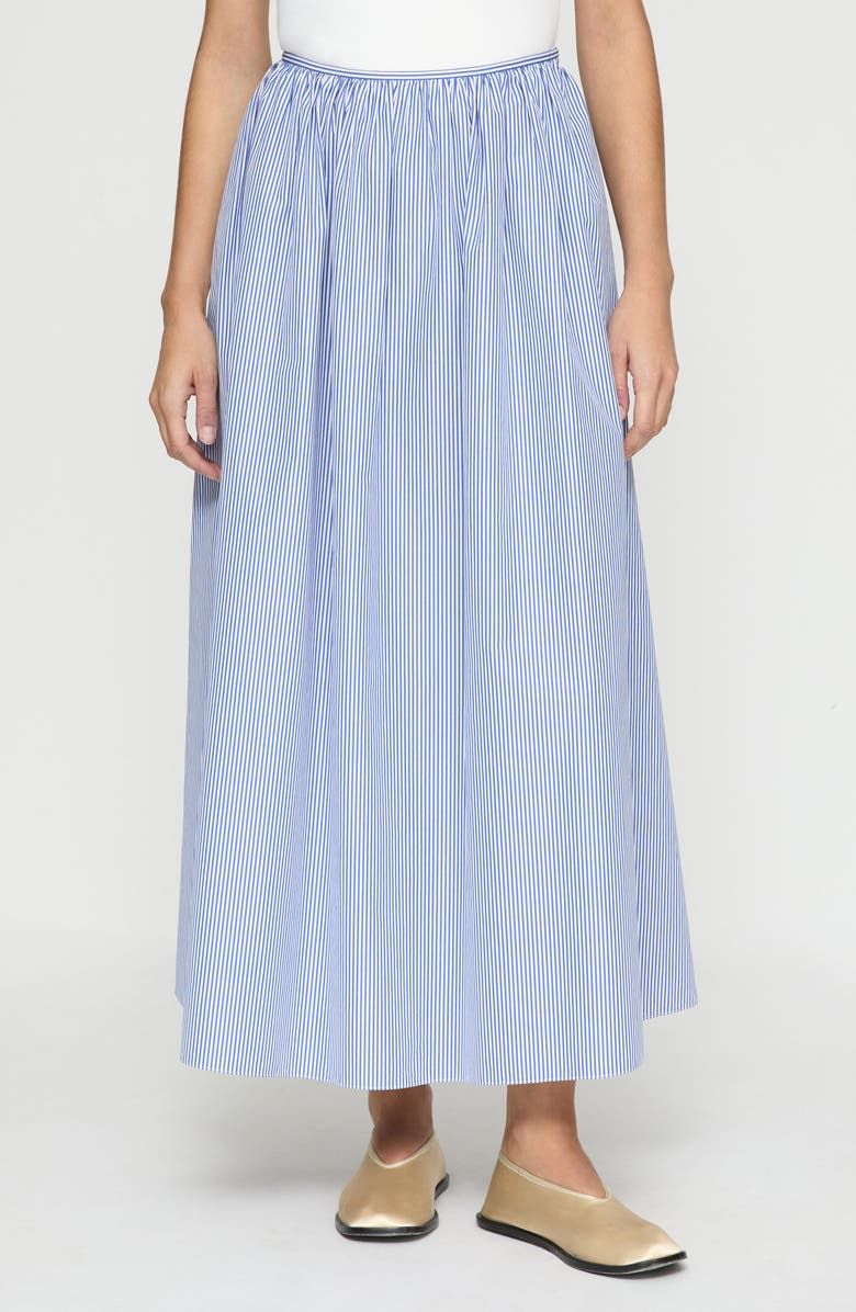 Stripe Cotton Poplin Skirt
