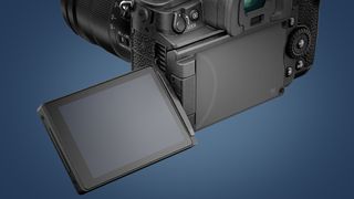 The flip-out screen of the Panasonic GH6 camera