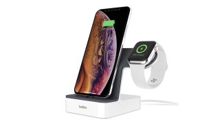 Belkin PowerHouse Charge Dock, one of the best iPhone chargers, against a white background
