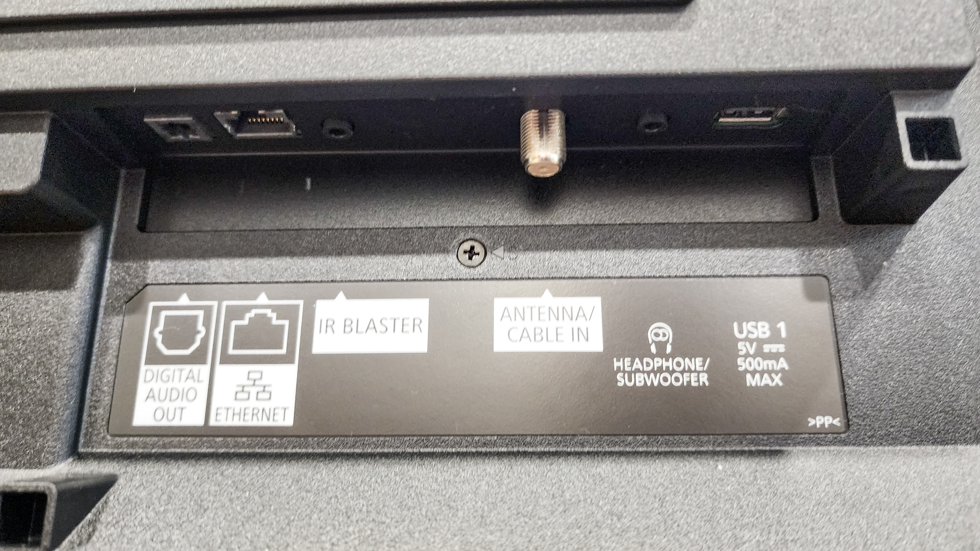 The ports on a Panasonic Z95B OLED TV.
