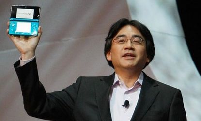 Nintendo president Satoru Iwata demonstrated the Nintendo 3DS during the annual Electronic Entertainment Expo in June 2010.