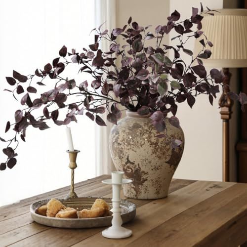 5pcs Artificial Fall Eucalyptus Leaves