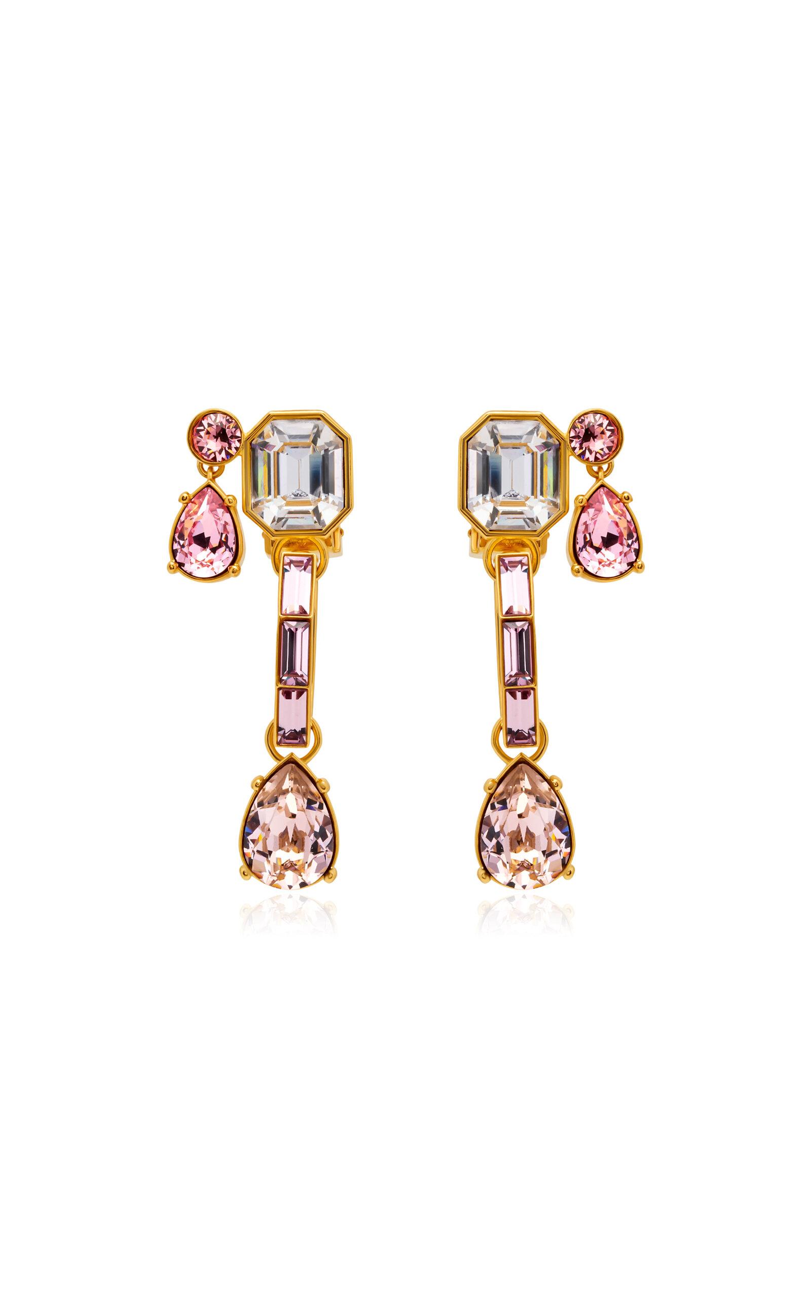 Baguette Rhinestone Drop Earrings
