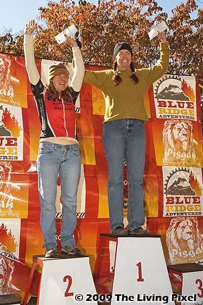 Open Women Podium including 1st - Anet Lamberson (MTBAndy.com), 2nd - Denise Sauerbrey (Sycamore Cycles)