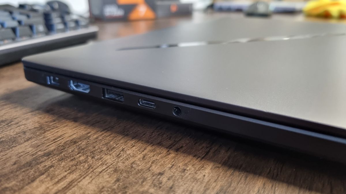 An Asus ROG Zephyrus G16 2026 shot from various angles on a test bench