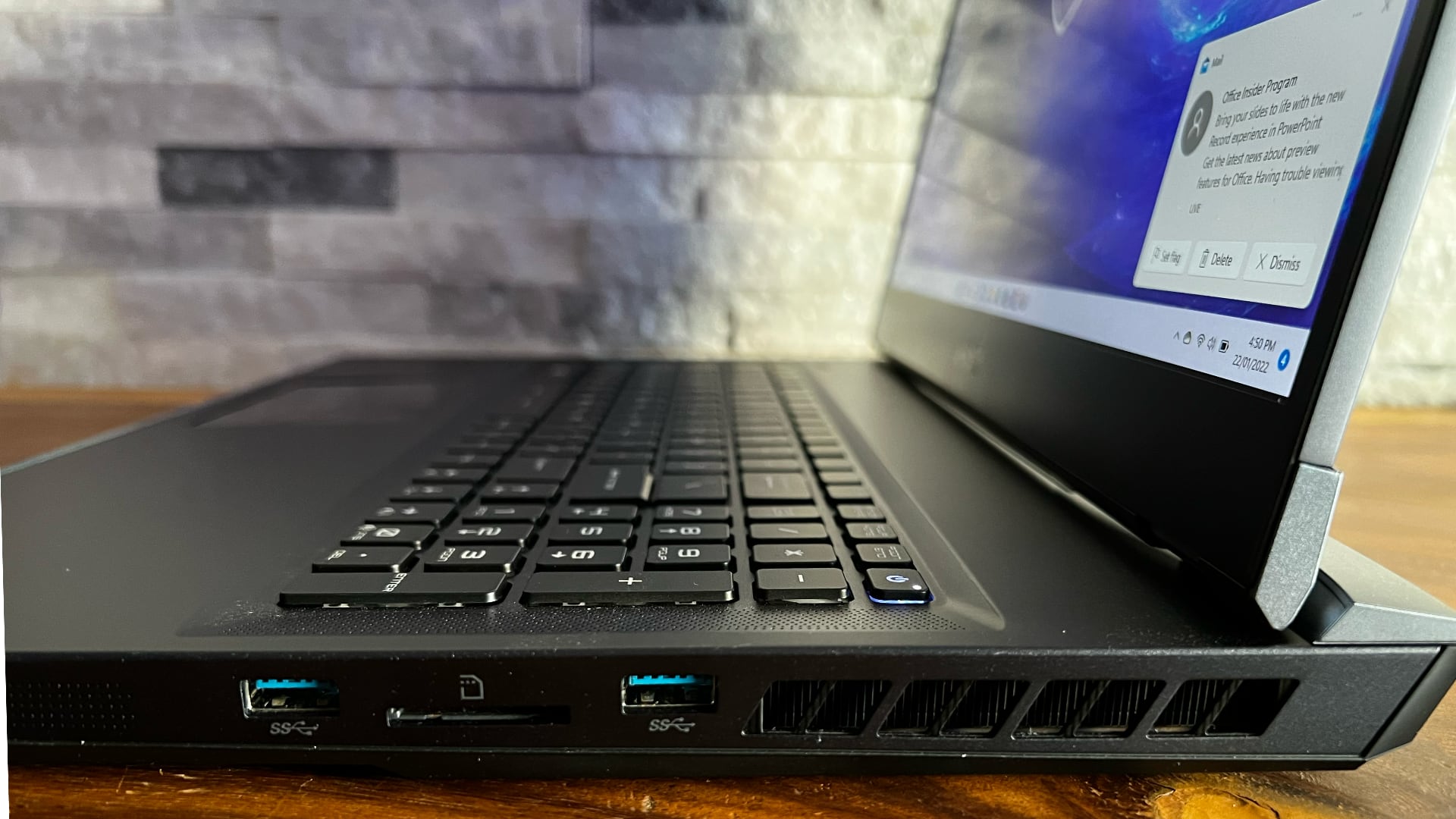 MSI Raider GE76 2022 side of gaming laptops with some ports