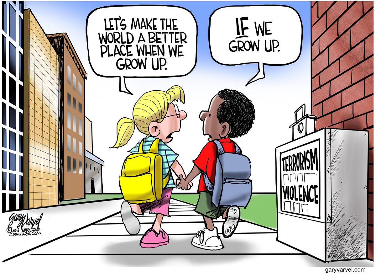 Editorial cartoon U.S. Back to school terrorism violence | The Week