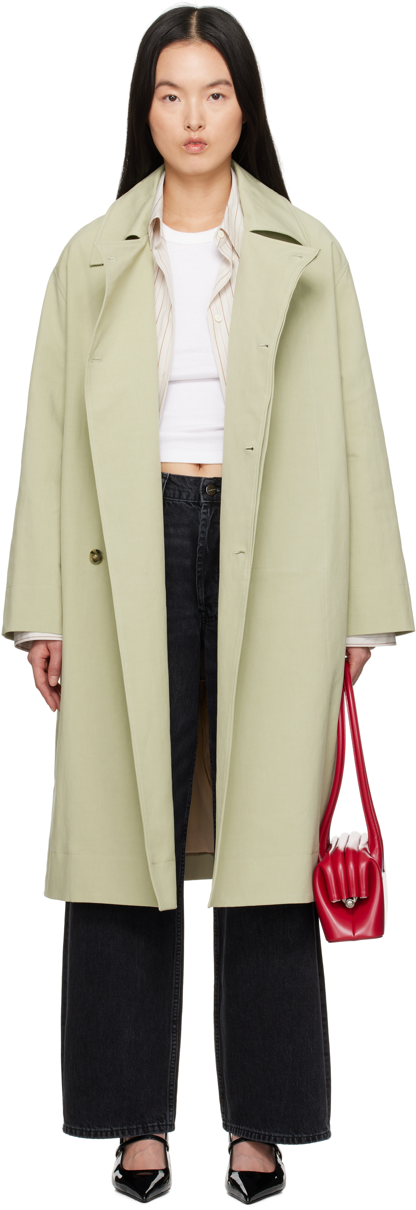 Green Alex Trench Coat