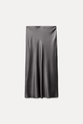 Satin Midi Skirt