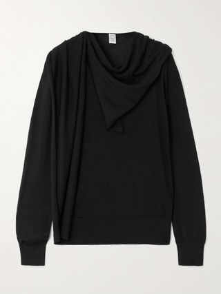 Draped Wool and Silk-Blend Sweater