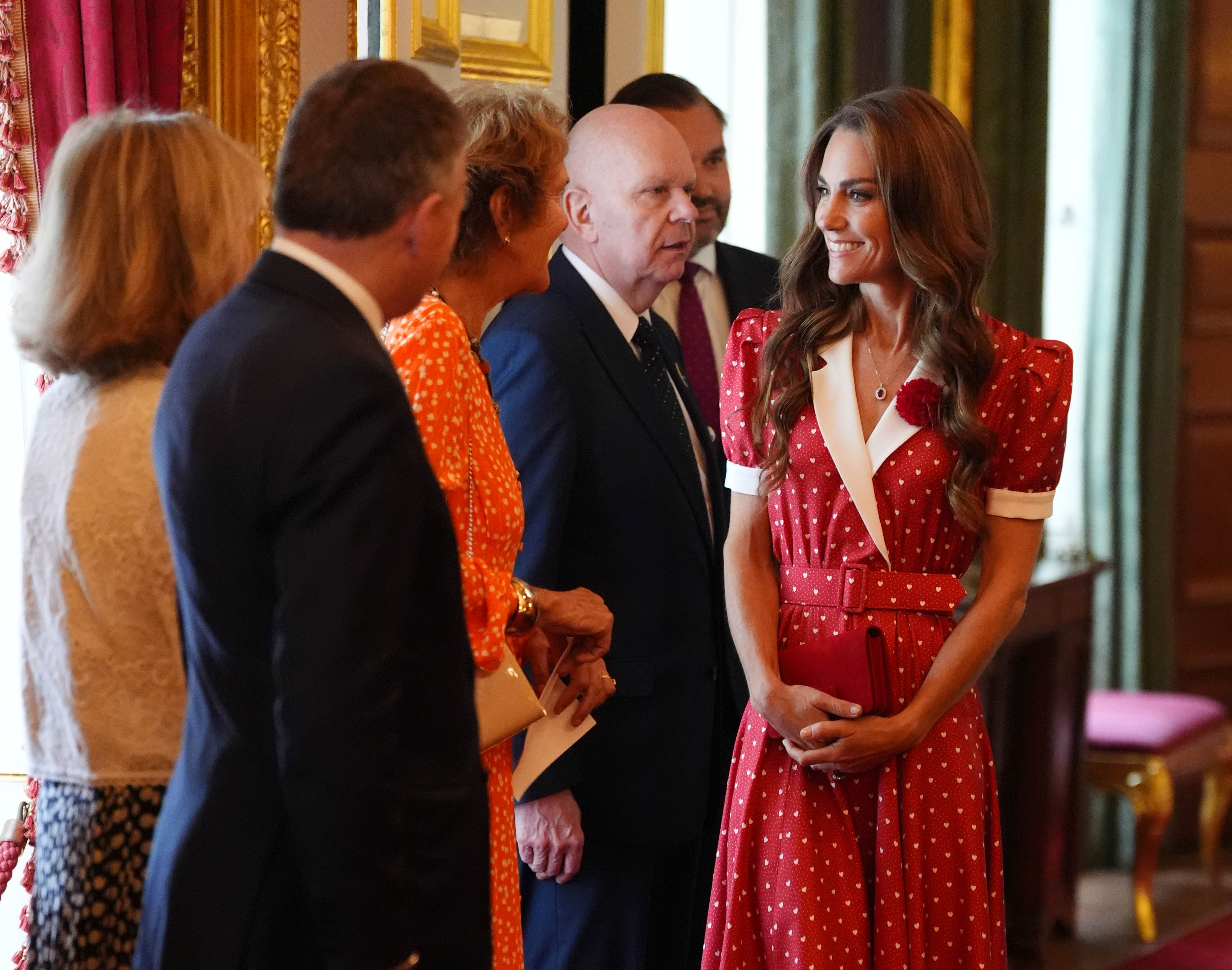LONDON, ENGLAND - JUNE 2: Catherine, Princess of Wales attends a Cancer Research UK reception to mark the charity&amp;amp;apos;s 125th anniversary at St James&amp;amp;apos;s Palace on June 2, 2026 in London, England. (Photo by Jonathan Brady - Pool/Getty Images)