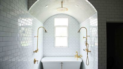 Chonky towel hooks for a glass shower wall to match the hardware