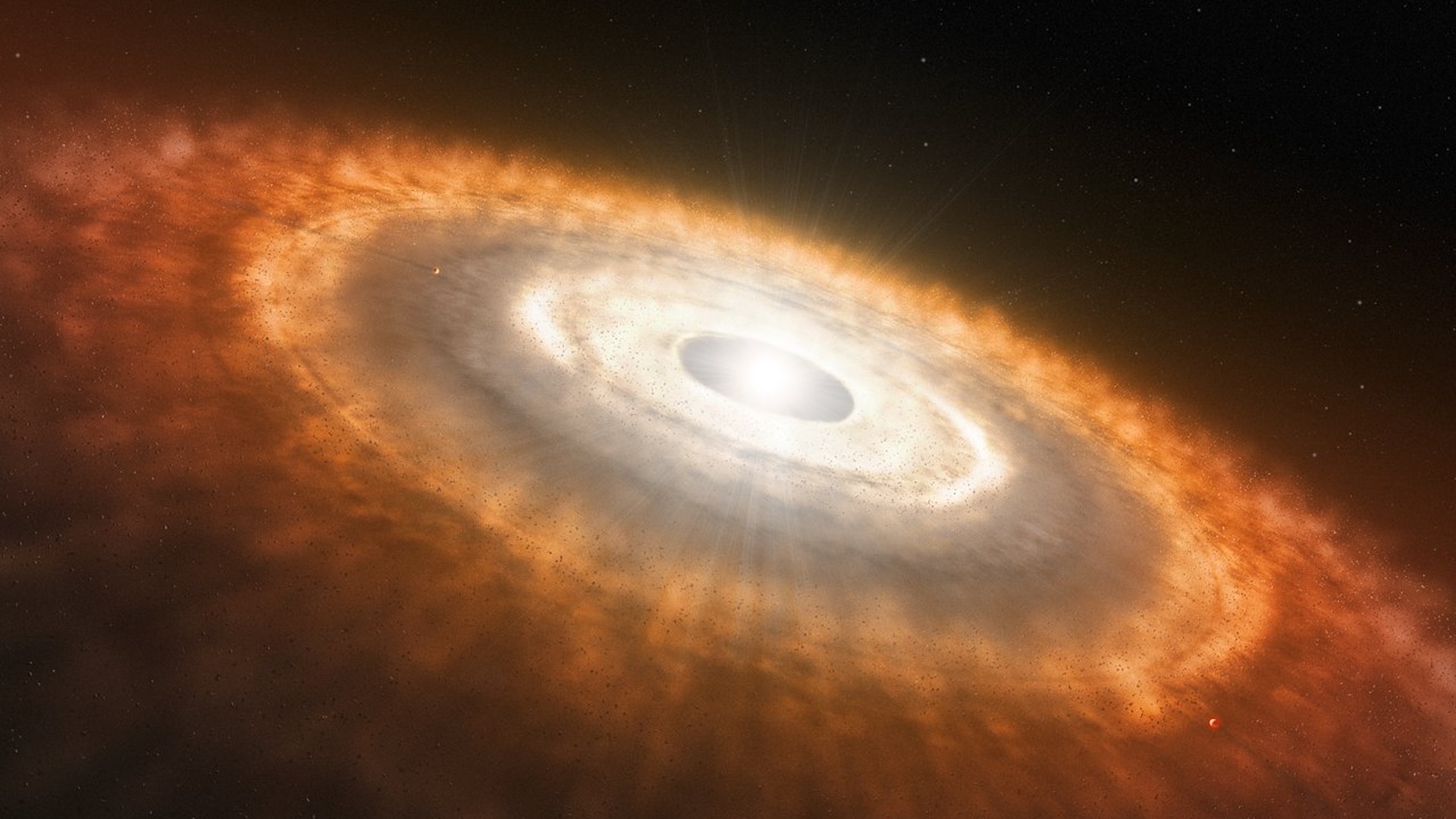 an illustration of a protoplanetary disk