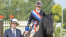 Champion. Leyla Scott-Christian and GRISEBURN MAJOR in The UKPH/Anthony Evans Insurance Young Riders M&M Supreme Championship at The Agria Royal International Horse Show, Hickstead, Sussex 22 July '26