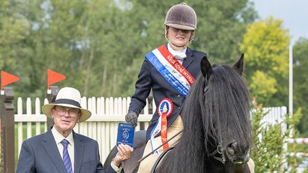 Champion. Leyla Scott-Christian and GRISEBURN MAJOR in The UKPH/Anthony Evans Insurance Young Riders M&M Supreme Championship at The Agria Royal International Horse Show, Hickstead, Sussex 22 July '26