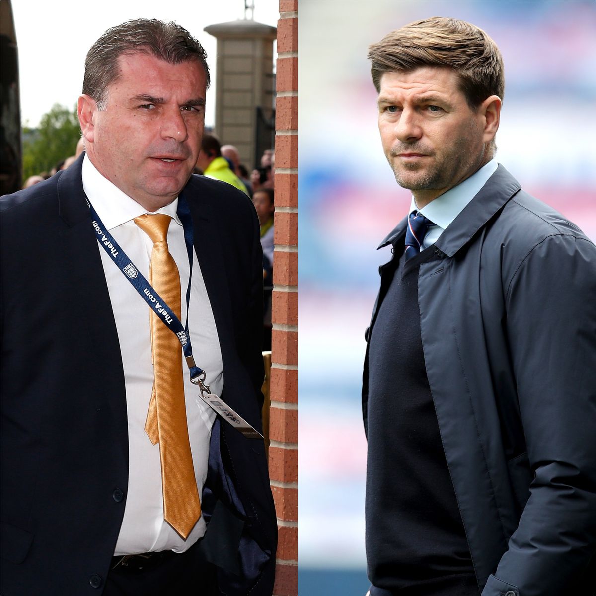 Ange Postecoglou and Steven Gerrard