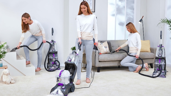 Vax vacuum cleaner in use