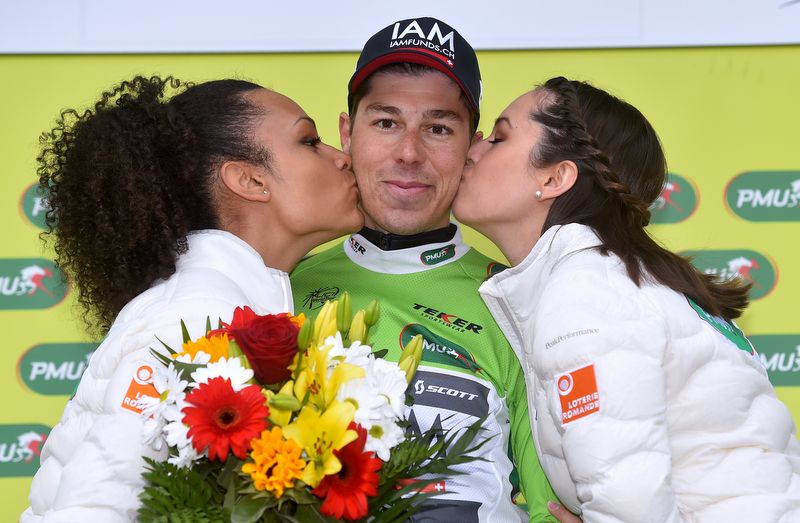 New leader of the points classification Jonathan Fumeaux (IAM Cycling)