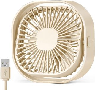 benpen USB desk fan in apricot colour