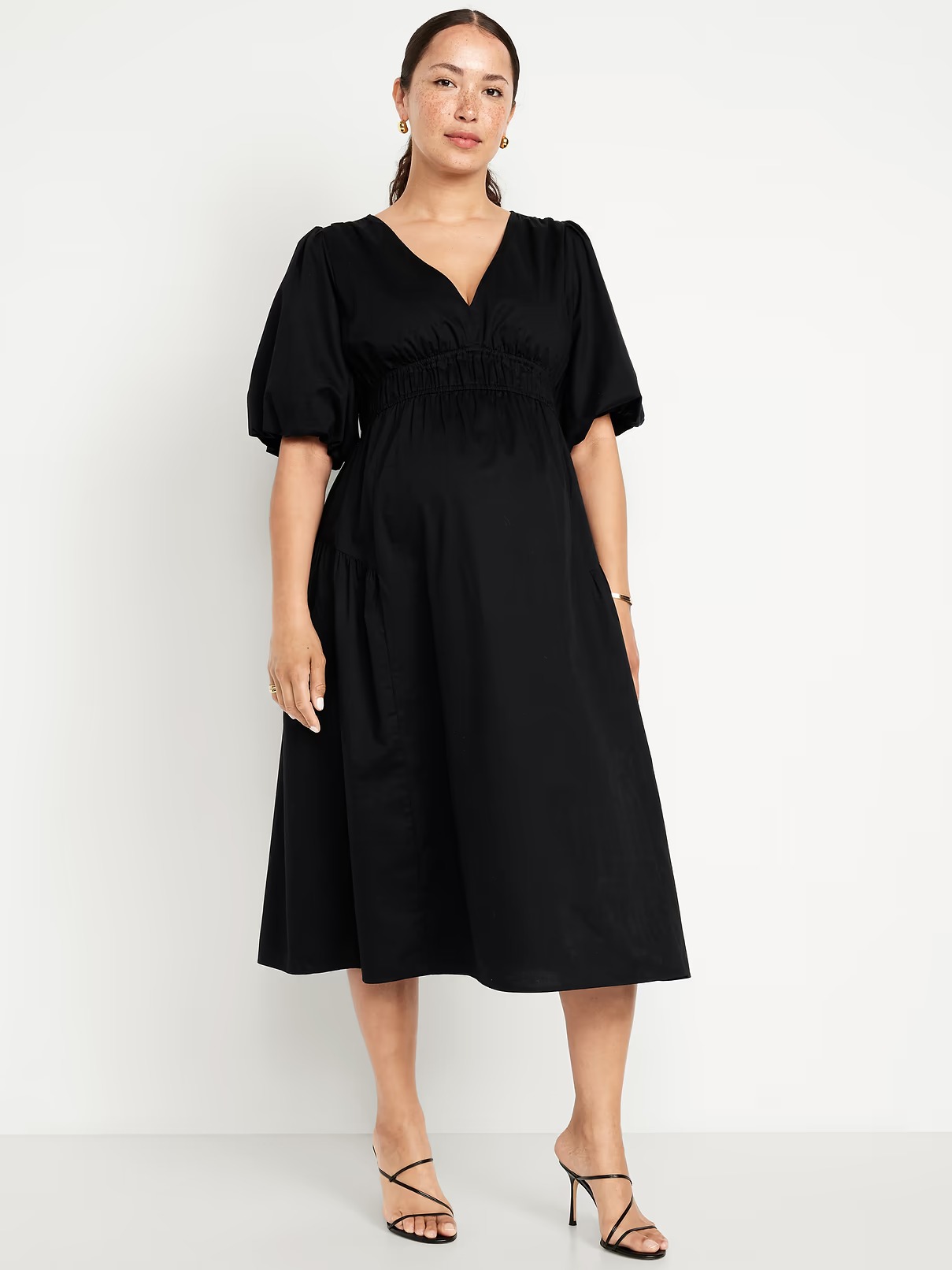 Old Navy, Maternity Waist-Defined Midi Dress
