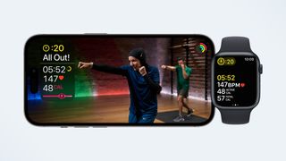 a photo of kickboxing trainer on the Apple Fitness Plus platform