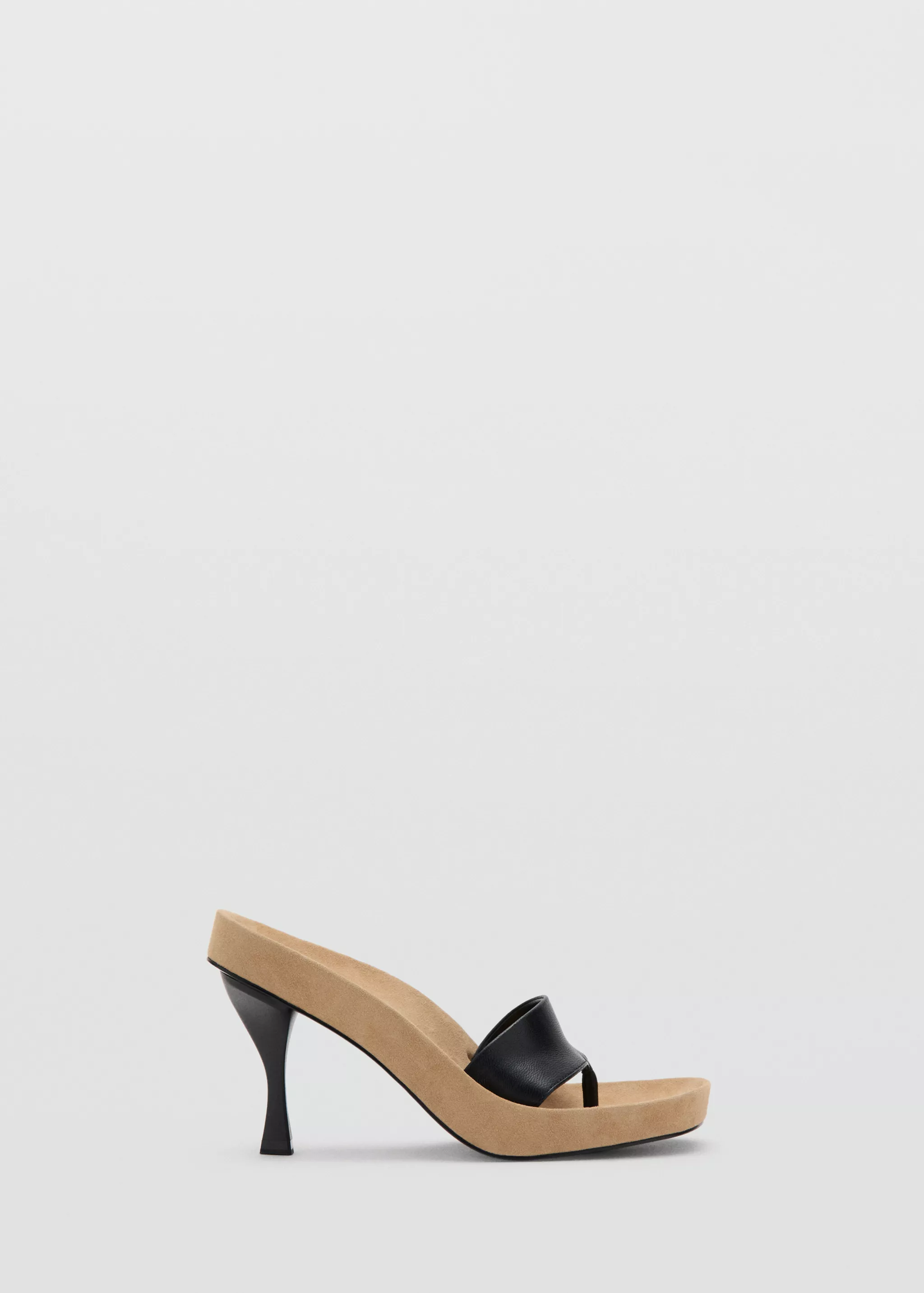 Mixed Leather Heeled Sandal - Women | Mango Usa