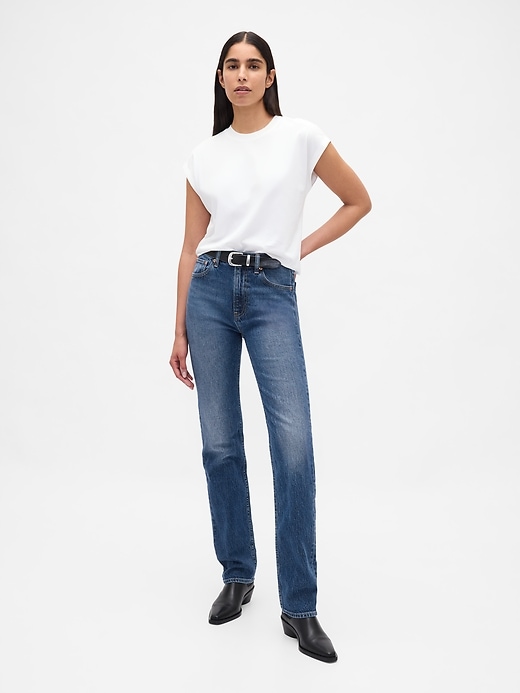 High Rise &amp;rsquo;90s Slim Straight Jeans